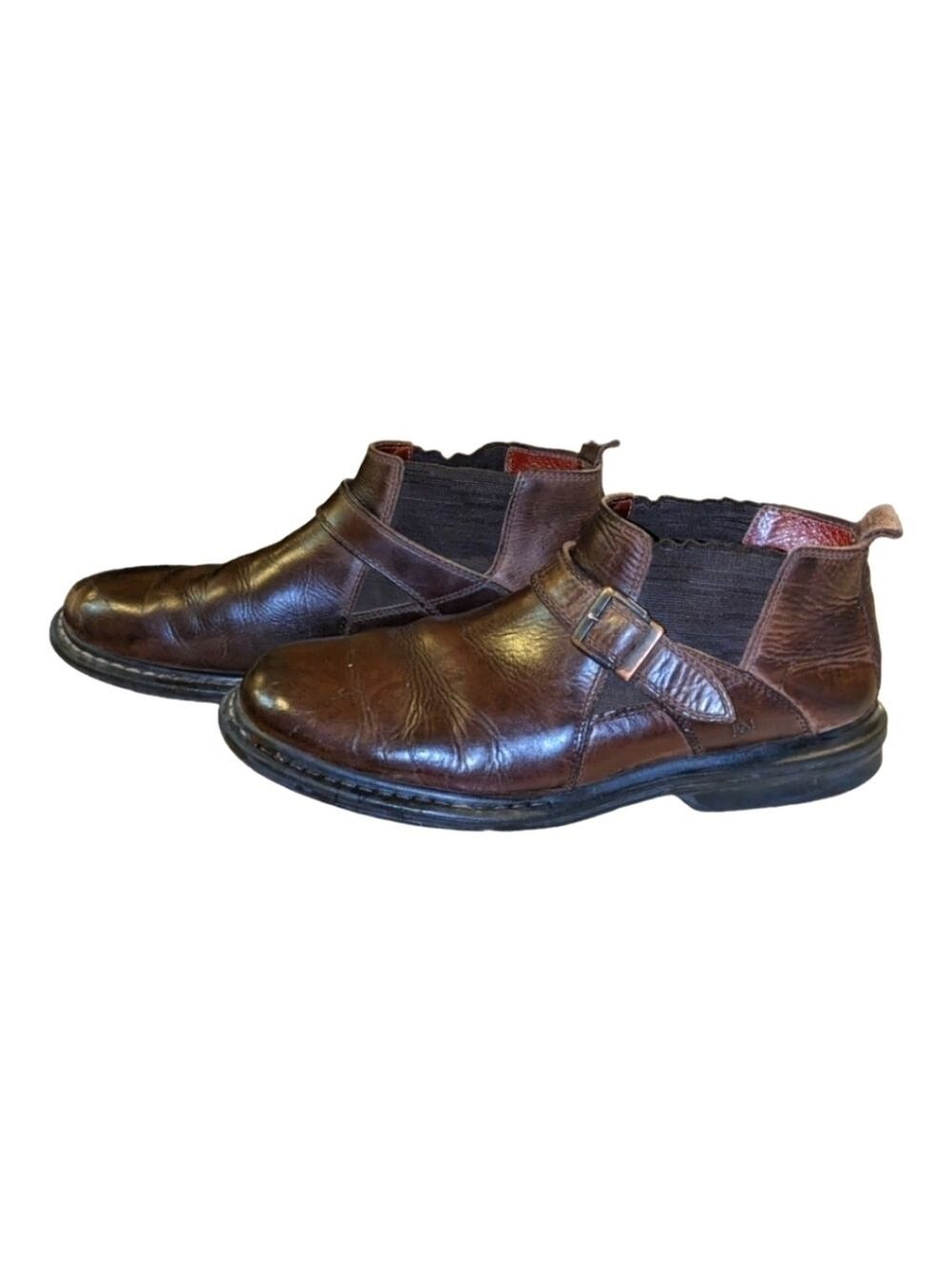 Johnston & Murphy brown leather buckle shootie Size 12